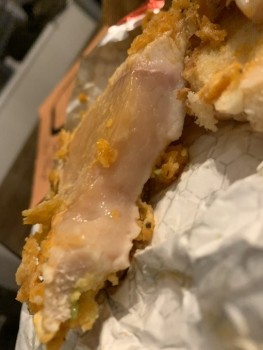 Consumer Food Safety Report Wendy's, 8780 University Avenue Northwest, Minneapolis, MN, USA really appreciate the raw chicken sa... photo #2