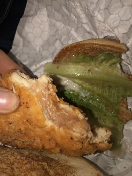 Consumer Food Safety Report Wendys  love going to here only to get a RAW CHICKEN SANDWICH photo #1