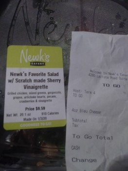 Verbraucherbewertung – Lebensmittelsicherheit Newk's Eatery, Lavista Road, Tucker, Georgia, USA Salad 1/5/2020 at approx. 7 pm I picked up from se... Foto #2