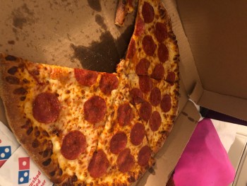 Consumer Review - Food Safety Domino's Pizza, Sepulveda Boulevard, Van Nuys, CA, USA Only me, ate two slices before laying down ab... photo #2