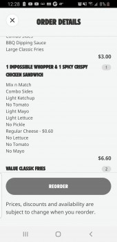 消费者评论 - 食品安全 Burger King, Broadway Drive, Hattiesburg, MS, USA Impossible Whopper about  2 minutes after I finish... 照片 #2