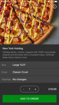 Consumer Review - Food Safety Domino's Pizza, Maggie Wood's Loan, Falkirk, UK Hotdog Straight away literally and only i aye the pi... photo #1