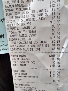 消费者评论 - 食品安全 Supermarché PA Samson, Boulevard Samson, Laval, QC, Canada I ate about 150 g of fried biological sal... 照片 #2