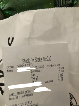 Reseña del consumidor - Seguridad alimentaria Steak 'n Shake, Plainfield Road, Joliet, IL, USA I went there by myself. It was the only thing I ate... foto #3