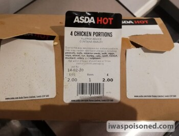 消费者食品安全报告 Asda evening team, need to make you aware of the uncooked rotisserie chicken we bought on Friday. Pl... 照片 #2