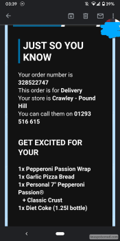 Domino's Pizza, Pound Hill Parade, Crawley, UK photo #1