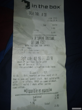 消费者评论 - 食品安全 Jack in the Box, 6150 Las Vegas Blvd S, Las Vegas, NV 89119, United States I got sick from a side sa... 照片 #1