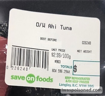 Food Recall Ahi Tuna - recalled over histamine concerns UPDATE - March 6, 2020
CFIA announced the expansion of... Foto #5