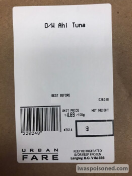 Food Recall Ahi Tuna - recalled over histamine concerns UPDATE - March 6, 2020
CFIA announced the expansion of... Foto #6