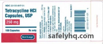 Informe de seguridad del consumidor Avet Pharmaceuticals Labs Inc. Tetracycline HCl Capsules, 250mg and 500mg - recalled due to  Due to... foto #1