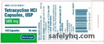 Informe de seguridad del consumidor Avet Pharmaceuticals Labs Inc. Tetracycline HCl Capsules, 250mg and 500mg - recalled due to  Due to... foto #2