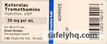 Fresenius Kabi USA, LLC Ketorolac Tromethamine Injection, USP, 30 mg/mL, and Ketorolac Tromethamine Injection, USP, 60 mg/2 mL  - recalled due to Presence of Particulate Matter foto #1