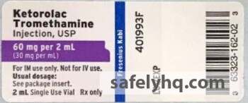 Fresenius Kabi USA, LLC Ketorolac Tromethamine Injection, USP, 30 mg/mL, and Ketorolac Tromethamine Injection, USP, 60 mg/2 mL  - recalled due to Presence of Particulate Matter Foto #2