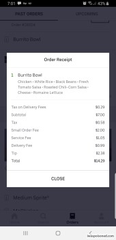 消费者评论 - 食品安全 Chipotle Mexican Grill, Glenwood Avenue, Raleigh, NC, USA On April 14, 2020 I ordered a burrito bowl... 照片 #2