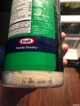 Consumer Review - Food Safety Kraft grated Parmesan Cheese, Elgin, IL, USA I put a small amount on my popcorn on Sat. Ended up get... photo #2