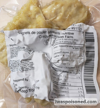 Food Recall Uncooked Crispy chicken fritters - recalled due to Salmonella Recall date: April 30, 2020
Reason fo... Foto #1