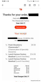 Consumer Review - Food Safety The Cheesecake Factory, 16th Street Mall, Denver, CO, USA We ordered the Meatloaf lunch special my h... photo #4