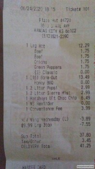 Consumer Review - Food Safety Pizza Hut, 3600 State Ave, Kansas City, KS 66102, United States I ordered a hand tossed pizza yester... photo #1