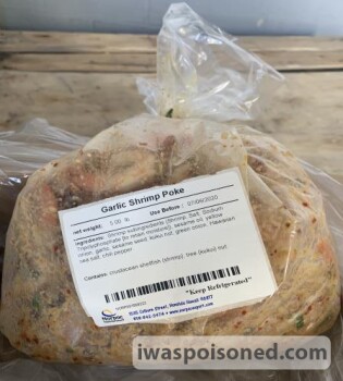 食品召回 Garlic Shrimp Poke - recalled due to potential to be contaminated with Listeria monocytogenes Compan... 照片 #1