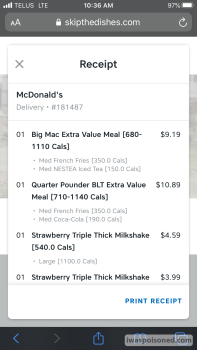 Consumer Review - Food Safety McDonald’s 2781 Dufferin St, North York, ON, Canada Quarter pounder BLT. Just me The order was made... photo #2