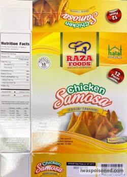 Food Recall Chicken Samosas products - recalled due to being produced Without Benefit of Inspection The FSIS ann... photo #2