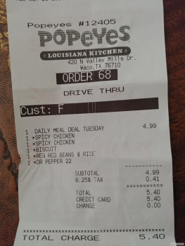 Popeyes Louisiana Kitchen, Waco, TX, USA photo #1
