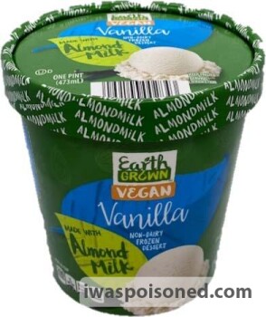 Food Recall Earth Grown Vegan Non-Dairy Almond Based Frozen Desserts - recalled due to undeclared cashew Company... photo #1
