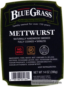 Rappel d'aliments Bluegrass Provisions Co.  Ready to Eat Sausage Products - Public Health Alert due to Possible Lister... photo #3