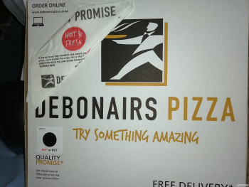 Consumer Review - Food Safety Debonairs Pizza, Victoria Road, Woodstock, Cape Town, South Africa Half and half cram decker pizza A... photo #2