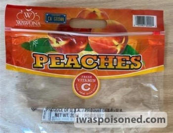 Retiro de alimentos Prima Wawona bulk/loose Peaches - recalled due to potential Salmonella contamination Company name: P... foto #1