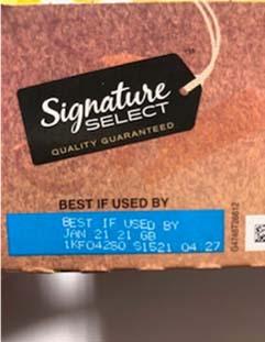 Rappel d'aliments Signature Select Chewy Granola Bars - Chocolate Chip  - recalled due to Undeclared peanuts Company n... photo #2