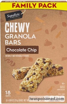 Rappel d'aliments Signature Select Chewy Granola Bars - Chocolate Chip  - recalled due to Undeclared peanuts Company n... photo #1