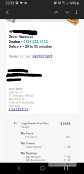 Reseña del consumidor - Seguridad alimentaria Pizza Hut Delivery, Stockport Road, Denton, Manchester, UK I started getting sick around 1.5 hours a... foto #2