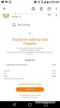 Popeyes Louisiana Kitchen, Castor Avenue, Philadelphia, PA 19124, USA photo #1