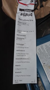 Consumer Review - Food Safety KFC Manchester, Trafford Park, Stretford, Manchester, UK wings and strips ordered today at arround 2... photo #3