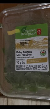 Organic Presidents Choice Pre Washed Baby Arugula Salad, Grocery store, Sechelt, BC, Canada foto #1