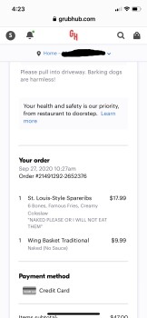 Consumer Review - Food Safety Famous Dave's Bar-B-Que, Highway 55, Plymouth, MN, USA BBQ ribs and coleslaw I got delivery from the... photo #1