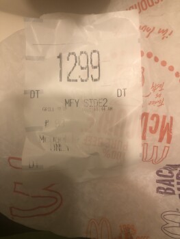 Consumer Review - Food Safety McDonald's, Mississippi 16, Carthage, MS 39051, USA They ate a McDouble from there  My son went and... photo #2