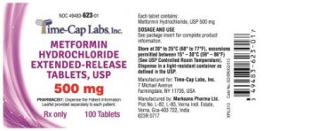 召回 Time-Cap Labs Inc. Metformin Hydrochloride for Extended-Release Tablets, USP 500 mg and 700 mg - rec... 照片 #2