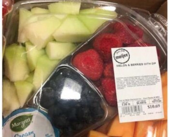 Food Recall Meijer Whole Cantaloupe, Select Cut Cantaloupe Fruit Trays & Bowls - recalled due to Salmonella Comp... Foto #2