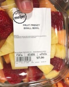Food Recall Meijer Whole Cantaloupe, Select Cut Cantaloupe Fruit Trays & Bowls - recalled due to Salmonella Comp... Foto #4