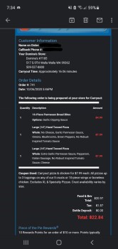Reseña del consumidor - Seguridad alimentaria Domino's Pizza, South 9th Avenue, Walla Walla, WA, USA Eating apizza. After eating the pizza, severe... foto #3