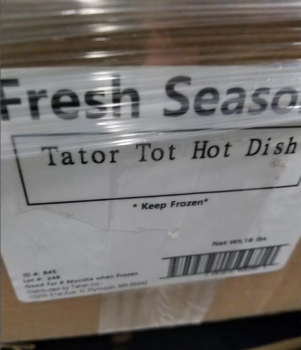 Food Recall Taher, Inc. Fresh Seasons Tator Tot Hot Dish & Fresh Seasons Sloppy Joe Recalled Due To Production W... photo #1