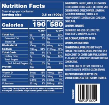 Food Recall Trader Joe’s Gluten Free Battered Halibut - recalled due to undeclared wheat and milk Company name:... photo #2