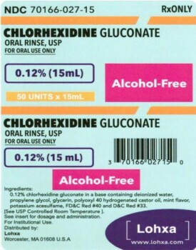 召回 Lohxa Chlorhexidine Gluconate Oral Rinse USP, 0.12% Alcohol free - recalled as it may be contaminate... 照片 #1