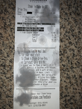 Consumer Review - Food Safety Steak 'n Shake, W 81st Street, Merrillville, IN, USA I went here last night to get food, service was... photo #2