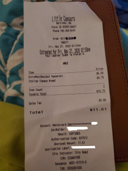 Consumer Review - Food Safety Little Caesars Pizza, Evans to Locks Road, Martinez, GA, USA Ordered the extra most bestest and Ital... photo #2