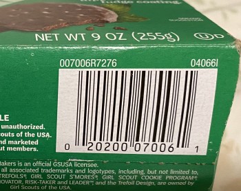 消费者评论 - 食品安全 Girl Scout Cookies, Baltimore, MD, USA Thin Mints that were frozen before the September expiration d... 照片 #1