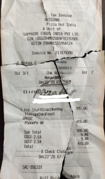 Consumer Review - Food Safety Pizza Hut, Agumbe - Udupi Highway, opp. KMC hospital, Eshwar Nagar, Manipal, Karnataka, India On 22/... photo #1