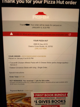 Pizza Hut, Owens Cross Roads, AL, USA foto #1